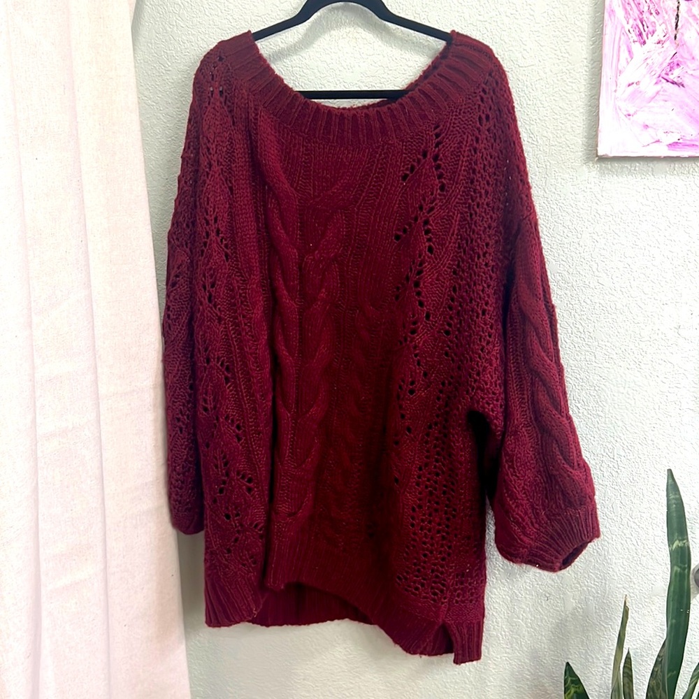 Oversize three birds nest sweater